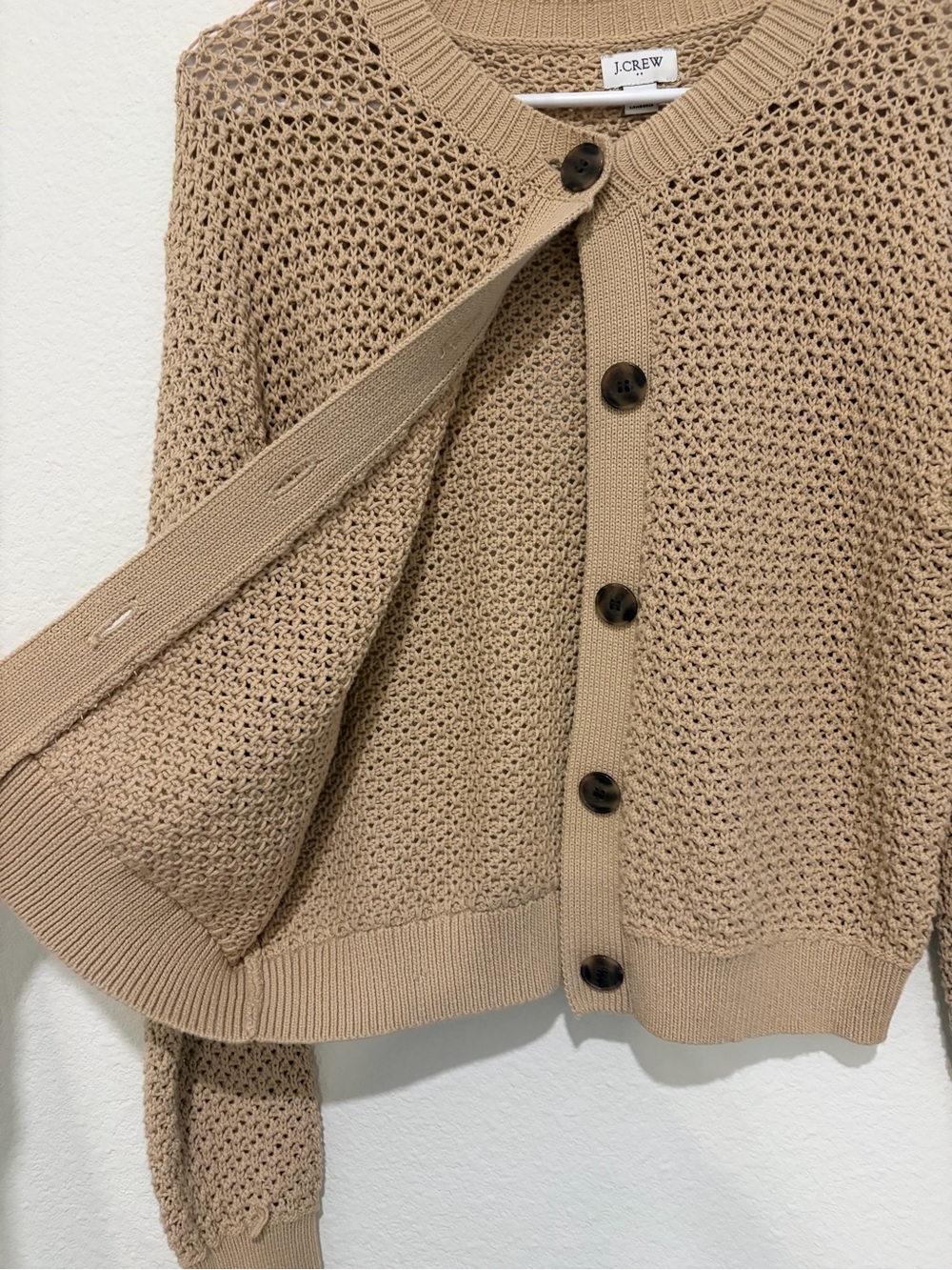 J. Crew Women’s Open-Knit Button Cardigan - Picture 3 of 5